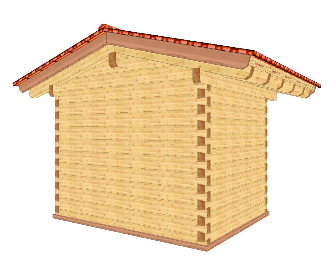 Gartenhaus Niedersachsen Perspektive hinten links