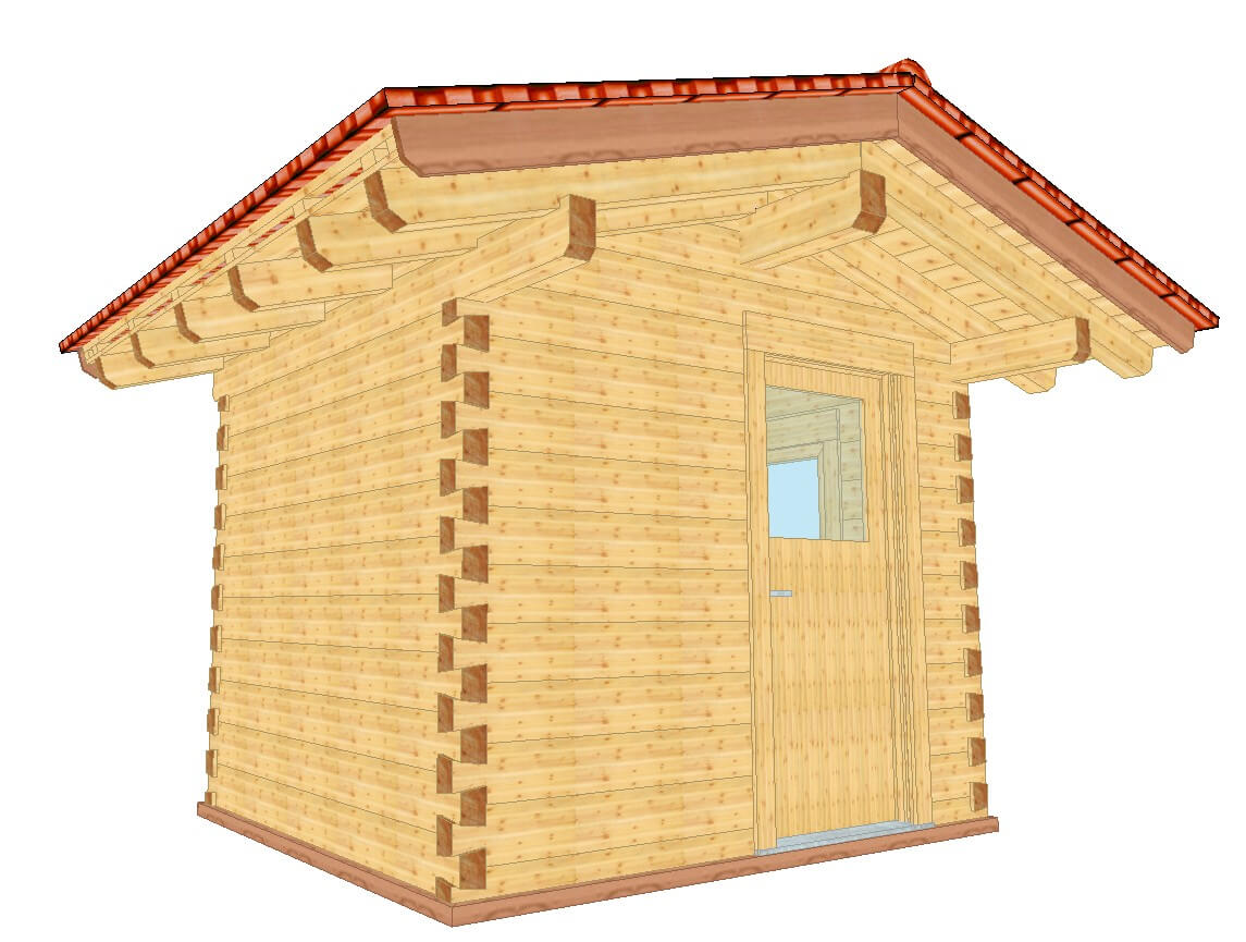 Gartenhaus Niedersachsen Perspektive vorne links