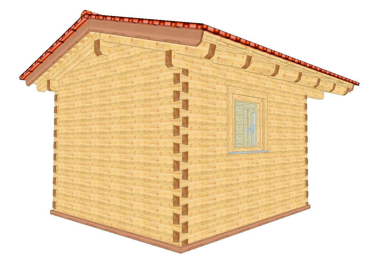 Gartenhaus Thüringen Perspektive hinten links