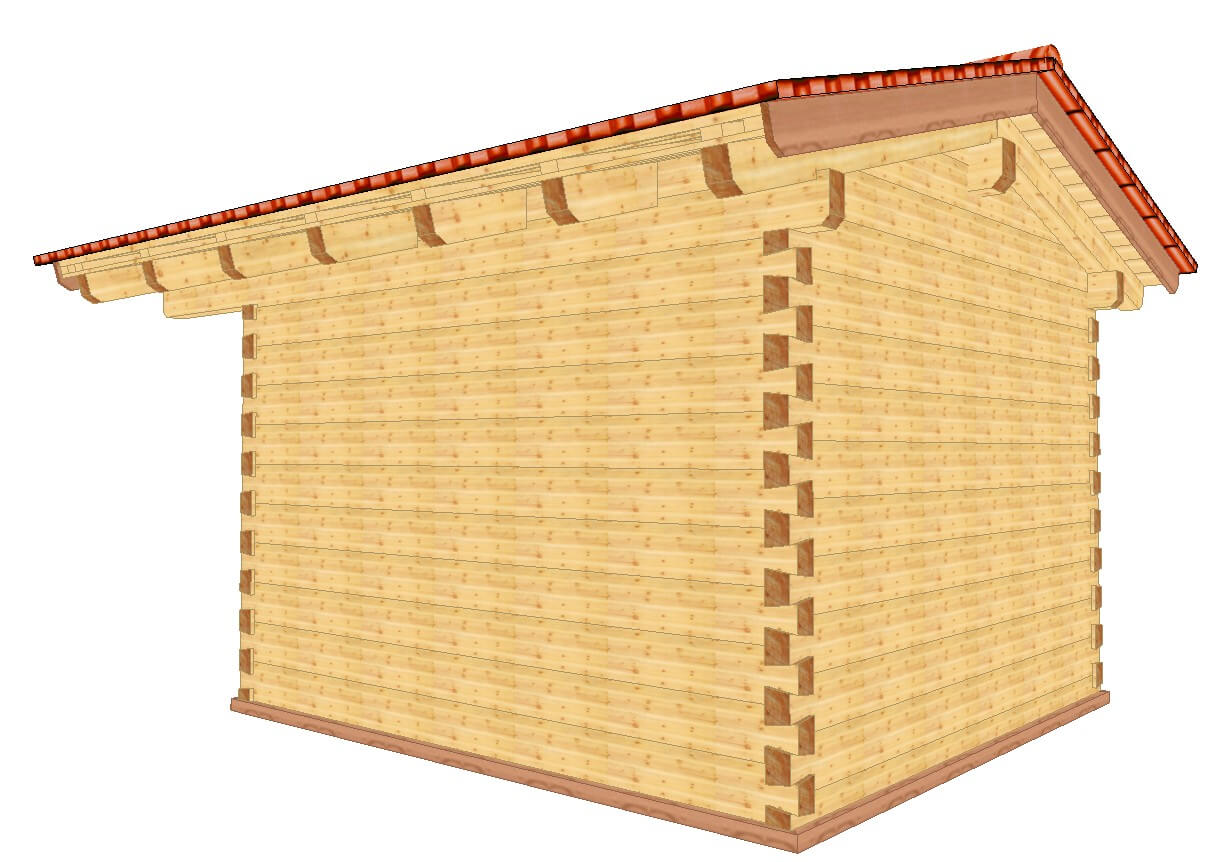 Gartenhaus Thüringen Perspektive vorne links