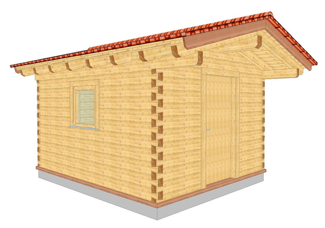 Gartenhaus Baden Württemberg Perspektive vorne links