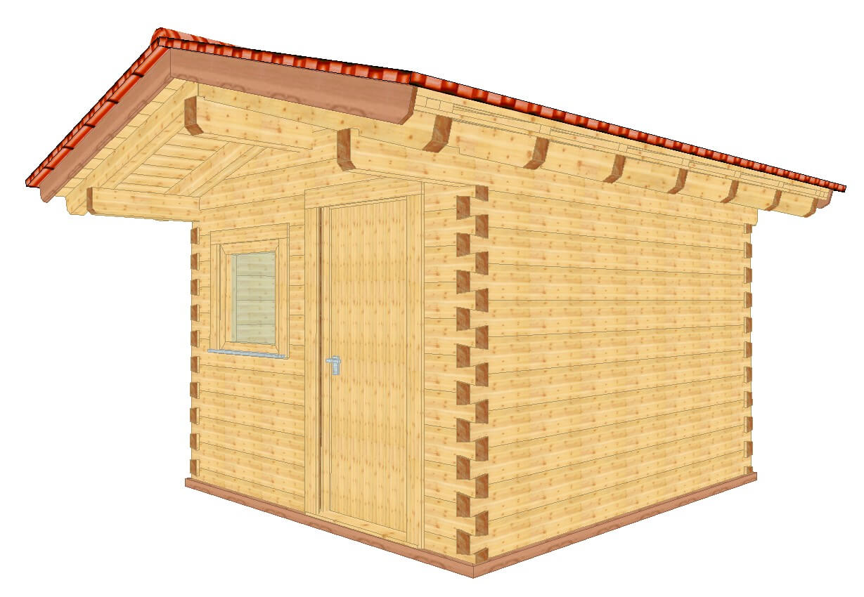 Gartenhaus Thüringen Perspektive vorne rechts